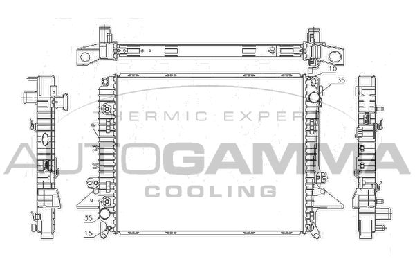 AUTOGAMMA Jäähdytin,moottorin jäähdytys 105212