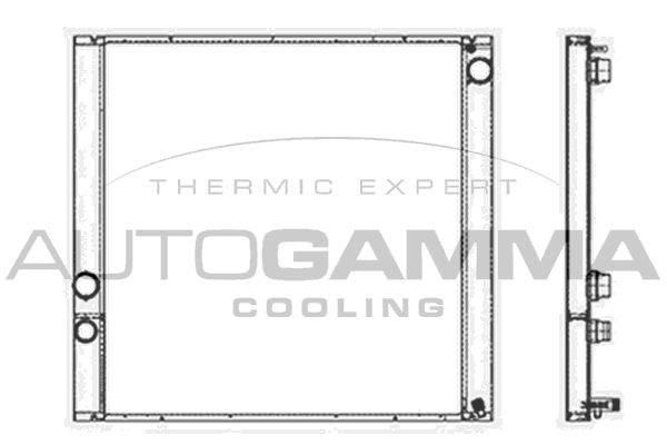 AUTOGAMMA Jäähdytin,moottorin jäähdytys 105214