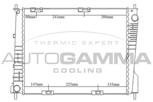 AUTOGAMMA Jäähdytin,moottorin jäähdytys 105264