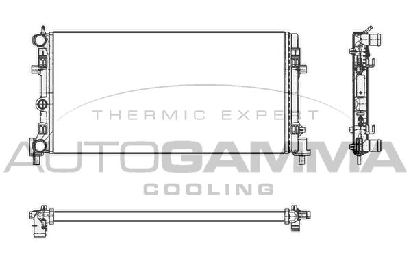 AUTOGAMMA Jäähdytin,moottorin jäähdytys 105400