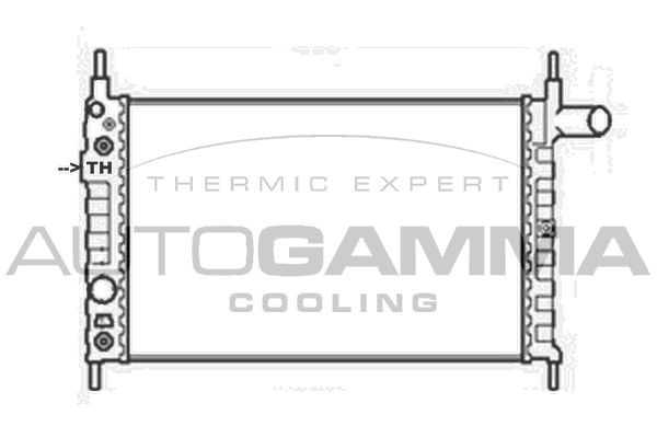 AUTOGAMMA Jäähdytin,moottorin jäähdytys 105527