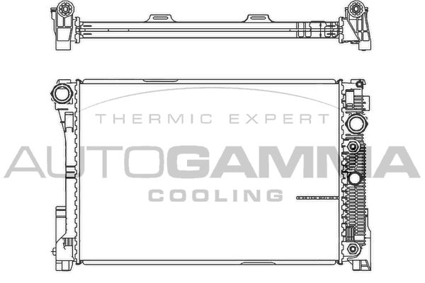 AUTOGAMMA Jäähdytin,moottorin jäähdytys 105580