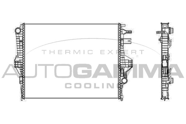 AUTOGAMMA Jäähdytin,moottorin jäähdytys 105680