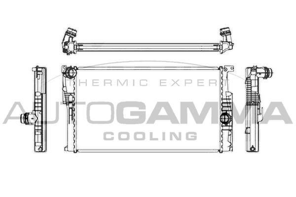 AUTOGAMMA Jäähdytin,moottorin jäähdytys 107161