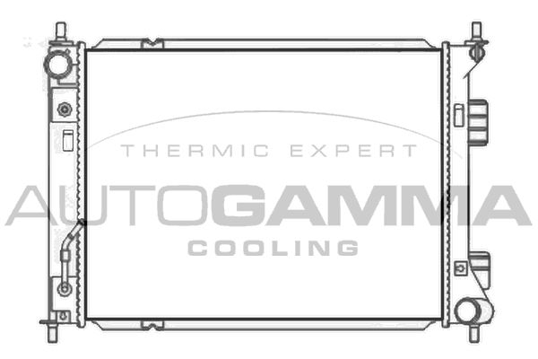 AUTOGAMMA Jäähdytin,moottorin jäähdytys 107490