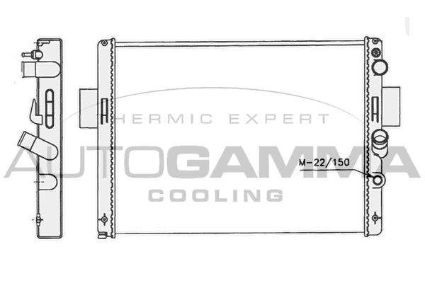 AUTOGAMMA Jäähdytin,moottorin jäähdytys 400768