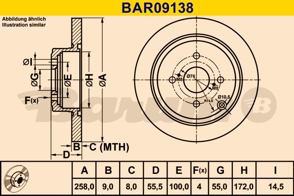 BARUM Jarrulevy BAR09138