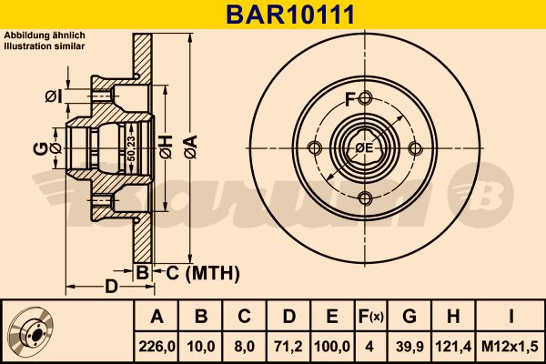 BARUM Jarrulevy BAR10111