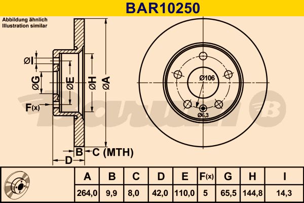 BARUM Jarrulevy BAR10250