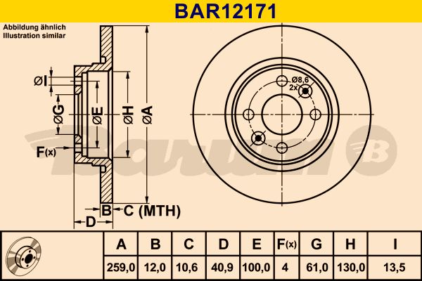 BARUM Jarrulevy BAR12171