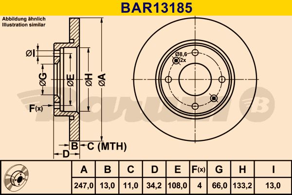 BARUM Jarrulevy BAR13185