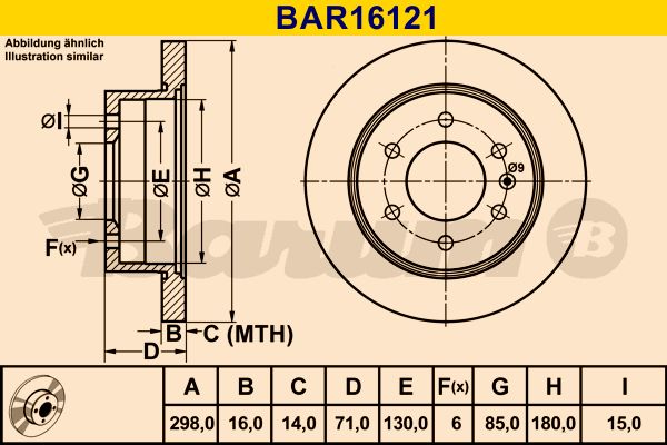 BARUM Jarrulevy BAR16121