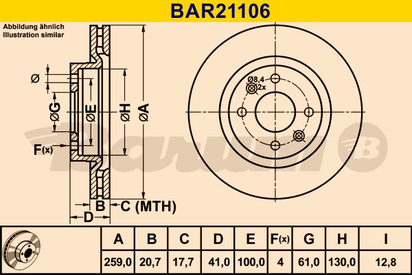 BARUM Jarrulevy BAR21106