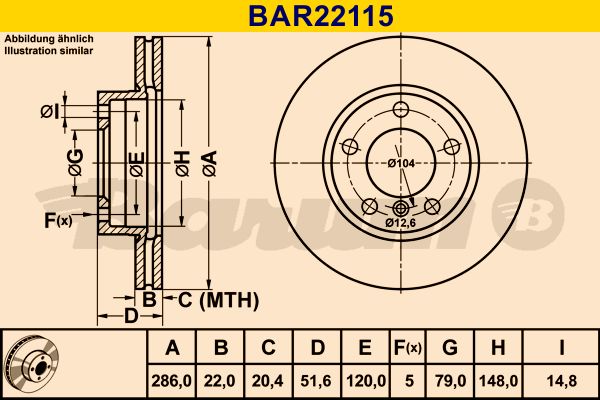 BARUM Jarrulevy BAR22115