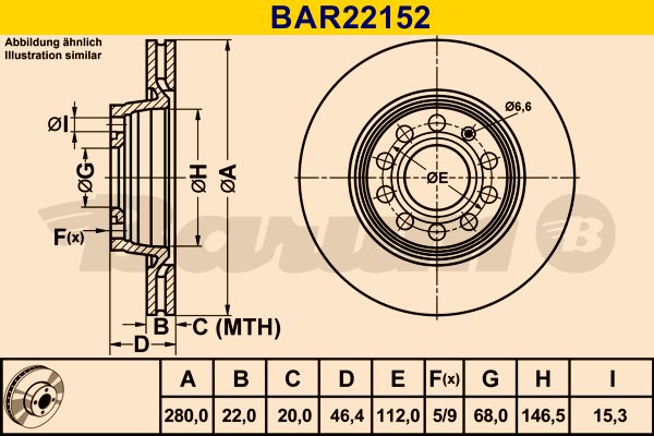 BARUM Jarrulevy BAR22152