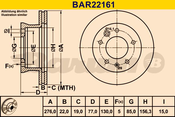 BARUM Jarrulevy BAR22161