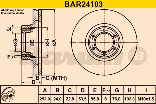 BARUM Jarrulevy BAR24103