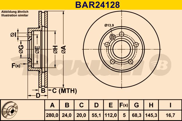 BARUM Jarrulevy BAR24128