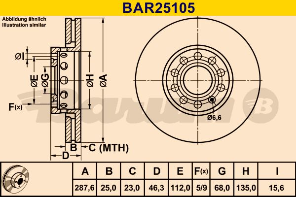 BARUM Jarrulevy BAR25105