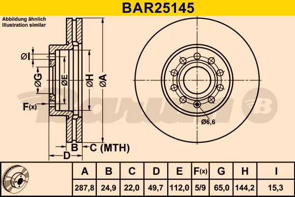 BARUM Jarrulevy BAR25145