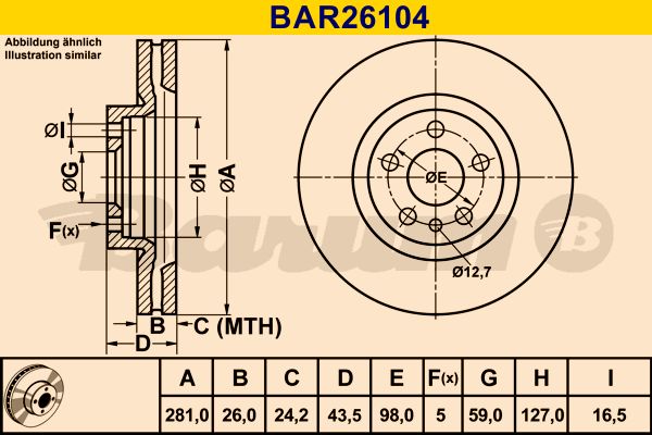 BARUM Jarrulevy BAR26104