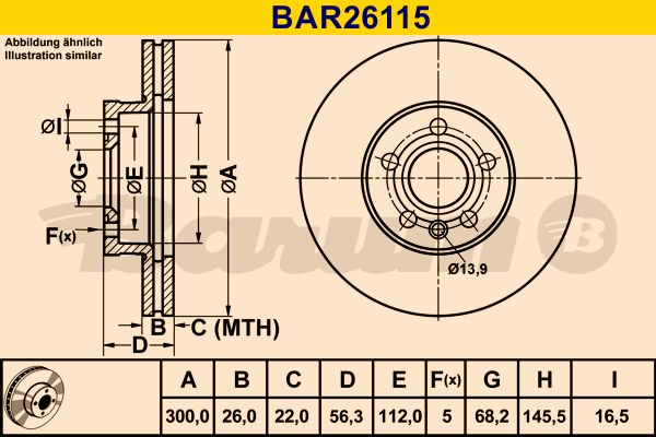 BARUM Jarrulevy BAR26115