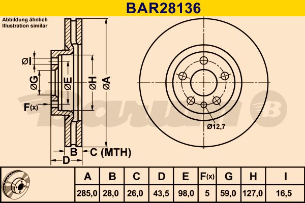 BARUM Jarrulevy BAR28136