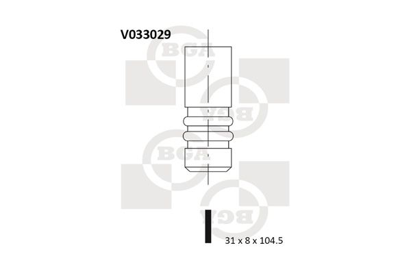 BGA Pakoventtiili V033029
