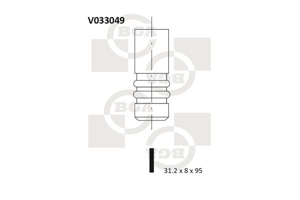 BGA Pakoventtiili V033049
