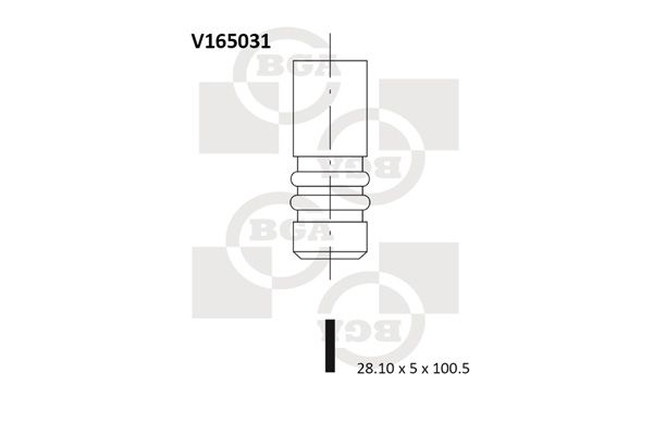 BGA Pakoventtiili V165031