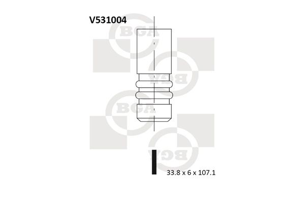 BGA Pakoventtiili V531004