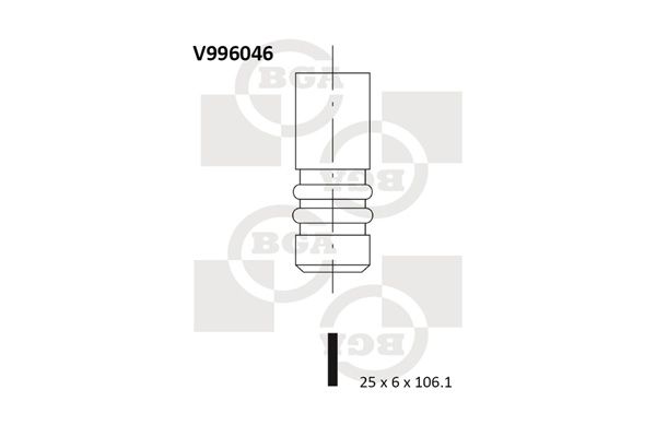 BGA Pakoventtiili V996046