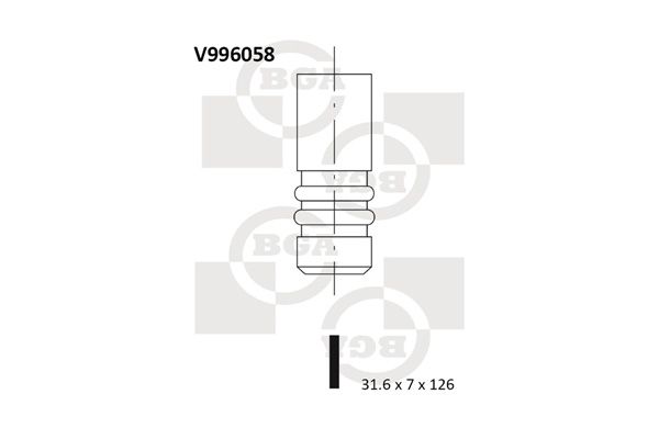 BGA Pakoventtiili V996058