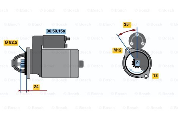 BOSCH Käynnistinmoottori 0 001 108 026