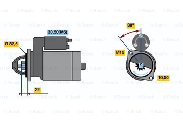 BOSCH Käynnistinmoottori 0 001 108 184