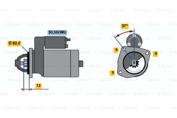 BOSCH Käynnistinmoottori 0 001 108 247