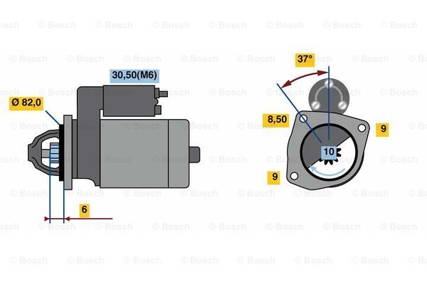 BOSCH Käynnistinmoottori 0 001 139 005