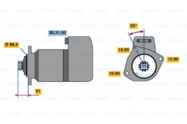 BOSCH Käynnistinmoottori 0 001 416 076