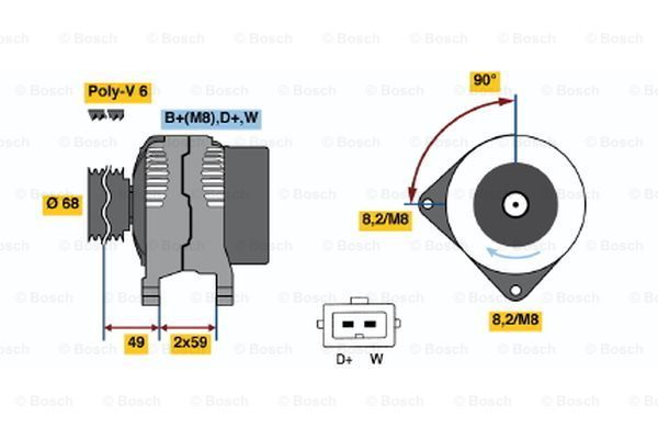 BOSCH Laturi 0 123 515 016