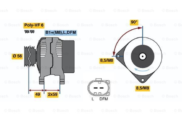 BOSCH Laturi 0 124 325 001