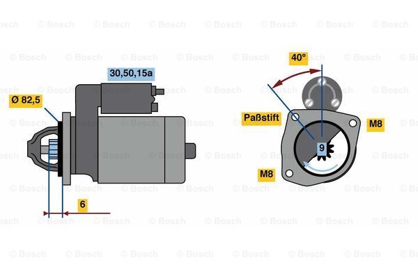 BOSCH Käynnistinmoottori 0 986 010 660