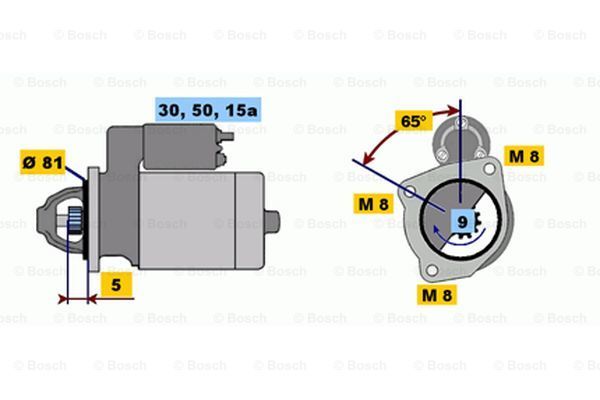 BOSCH Käynnistinmoottori 0 986 011 780