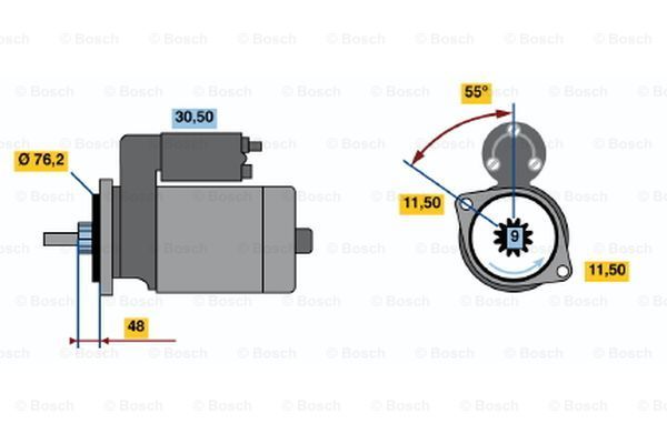 BOSCH Käynnistinmoottori 0 986 014 830