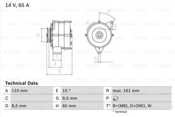 BOSCH Laturi 0 986 034 560