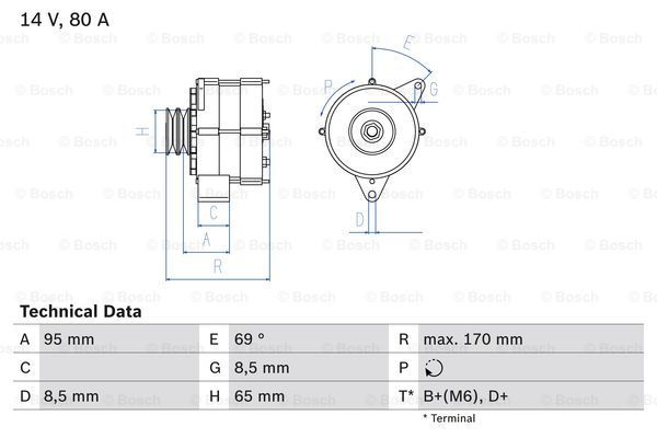 BOSCH Laturi 0 986 034 710