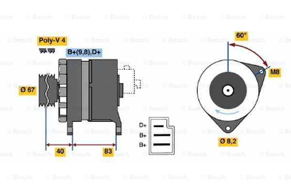 BOSCH Laturi 0 986 036 611