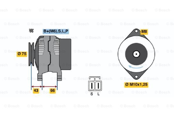 BOSCH Laturi 0 986 037 491