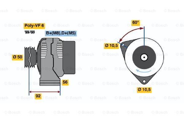 BOSCH Laturi 0 986 040 800