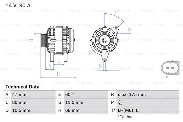 BOSCH Laturi 0 986 041 960