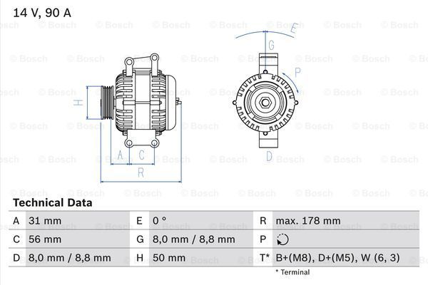 BOSCH Laturi 0 986 042 520